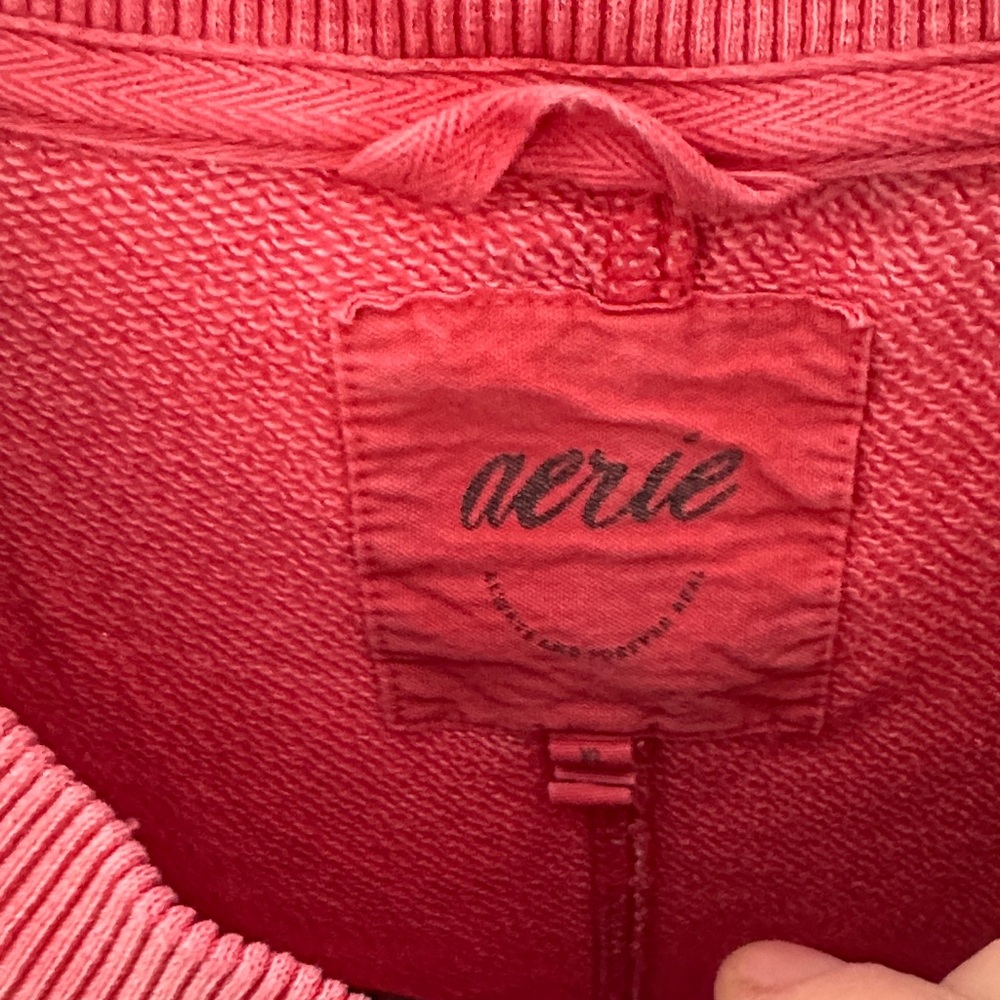 Aerie Oversized Red Sweatshirt - Picture 2 of 3